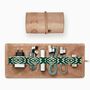 Leather Tech Roll All In One Organiser, Nude, thumbnail 2 of 6