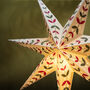 Nordic Leaf Traditional Christmas Decoration 60cm Paper Star Lantern, thumbnail 2 of 5