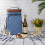 Contemporary Four Person Wine Cooler Bag Denim Blue, thumbnail 2 of 4
