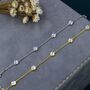 Sterling Silver Delicate 4mm Moonstone Bracelet, thumbnail 6 of 12