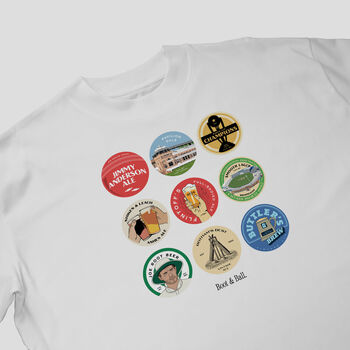 Cricket Beer Mats Oversized T Shirt, 4 of 11