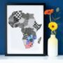 Personalised Map Of Africa Print, thumbnail 2 of 7