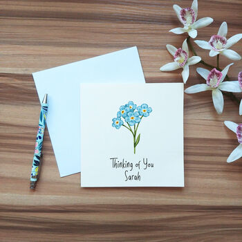 Thinking Of You Forget Me Not Card, 3 of 4