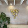Large Ochre Yellow And Grey Geometric Wall Hanging, thumbnail 3 of 9