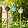 Recycled Iron Poppy Seed Head Garden Stake Decoration, thumbnail 6 of 12