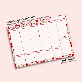 Cherry Print A4 Weekly Planner, 4 of 6