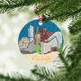 Manchester Skyline Wooden Christmas Bauble, thumbnail 1 of 2