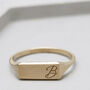 Personalised Initial 9ct Gold Signet Rings For Women, thumbnail 2 of 11