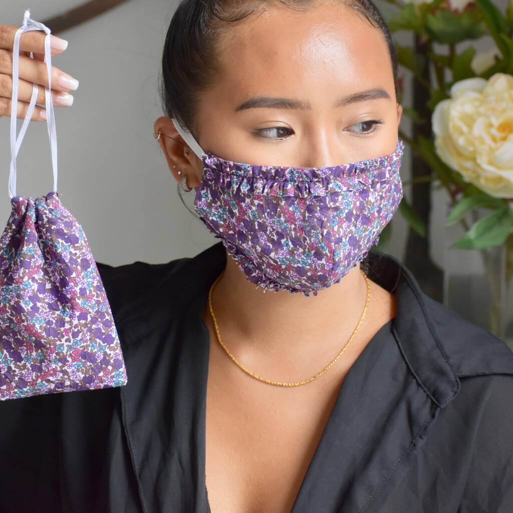 Floral Face Masks With Matching Gift Bag By Jiya Jewellery