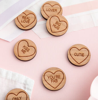 Wooden Love Sweets Table Confetti Decorations, 2 of 2