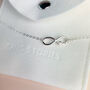 Sterling Silver Infinite Love Charm Anklet, thumbnail 5 of 6