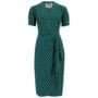 Mabel Dress In Green Polka Vintage 1940s Style, thumbnail 1 of 2