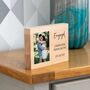 Personalised Wood Photo Block Engagement Gift, thumbnail 4 of 5