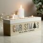 Personalised Wooden Triple Tea Light Christmas Box, thumbnail 4 of 4