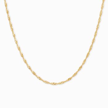 Twisted Chain Necklace In Sterling Silver And Gold, 5 of 10