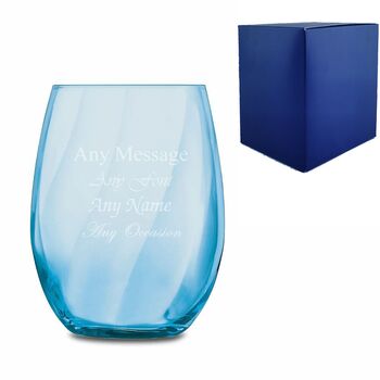 Personalised Blue Arpege Tumbler Glass, 2 of 4