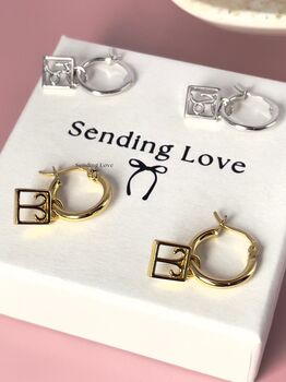 Capricorn Zodiac Earrings Sterling Silver Gift For Her Valentines Day, 2 of 6