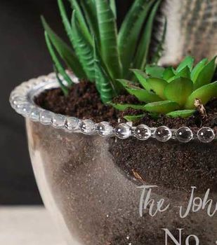 Home Grown Personalised Beaded Glass Planter Bowl, 4 of 6