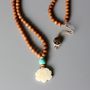 Meditation Necklace With Lotus Flower, thumbnail 1 of 2