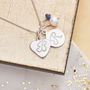 Monogram And Birthstone Silver Necklace, thumbnail 2 of 11