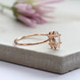 Odele 9ct Rose Gold Marquise Moonstone Ring, thumbnail 8 of 8