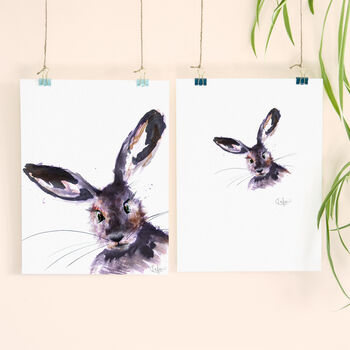 Inky Hare Illustration Print, 5 of 10