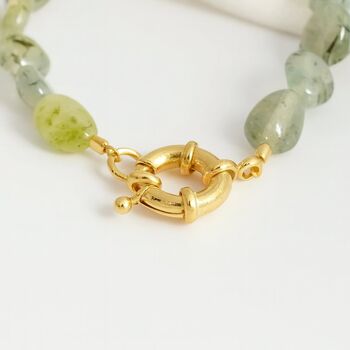 Prehnite Gemstone Beaded Bracelet, 2 of 4