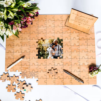 Wedding Puzzle Guestbook Personalised With Custom Photo, 8 of 12