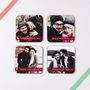 Set Of Four Personalised Couple Photo Coasters, thumbnail 1 of 3