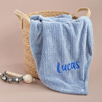 Personalised Dusty Blue Gift Set For Baby Boy, 4 of 7