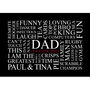 Personalised Dad's Favourites Word Art Print, thumbnail 8 of 8