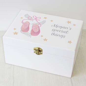 Personalised Ballet Wooden Keepsake Box, 2 of 9
