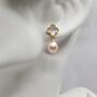 Lustrous Rosy Saltwater Pearl Earrings, thumbnail 2 of 3