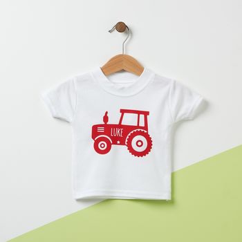 Personalised Tractor Baby Grow, 2 of 8