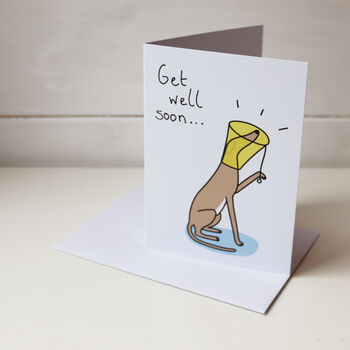 Get Well Soon Dog A6 Greeting Card, 2 of 2