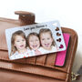 Personalised Photo With Text Heart Metal Wallet Card, thumbnail 3 of 4