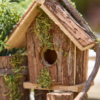 Hill Top Log Cabin Bird House And Planter, 4 of 10