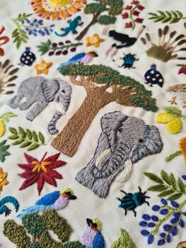 African Savanna Hand Embroidery Pattern Digital Product, 4 of 5