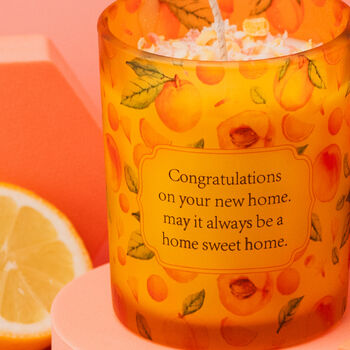 Citrus Blossoms Personalised Candle – Mandarin And Peach Fragrance, 4 of 7