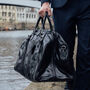 Personalised Leather Large Travel Bag 'Flero Large', thumbnail 10 of 12