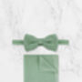 Wedding Handmade Polyester Knitted Tie In Sage Green, thumbnail 6 of 8