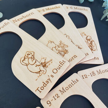Pooh Bear New Baby Clothes Hanger Dividers, 2 of 4