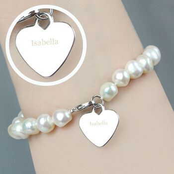 Personalised Freshwater Pearl Name Bracelet, 4 of 5