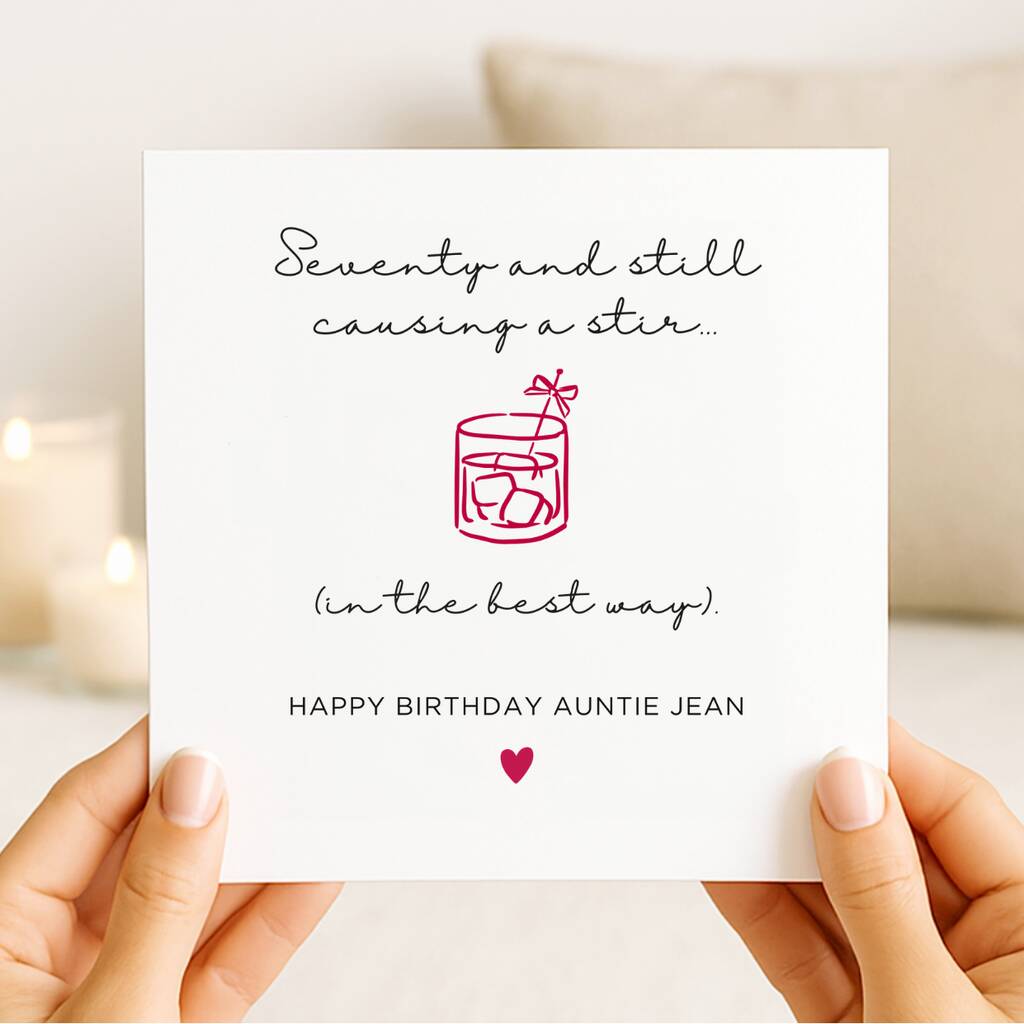 Personalised Stir 70th Birthday Card For Her, 1 of 1