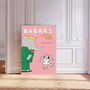 Babar Pink Nursery Art Print, thumbnail 1 of 3