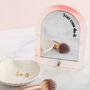 Freestanding Personalised Iridescent Arch Mirror Stand, thumbnail 1 of 7