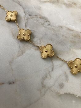 Gold Clover Charm Bracelet, 2 of 4