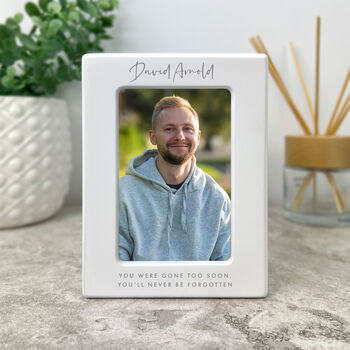 Personalised Cremation Urn For Ashes Portrait 510ml, 2 of 10