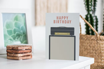 Amplifier Birthday Card | Guitar Greetings Card, 5 of 5