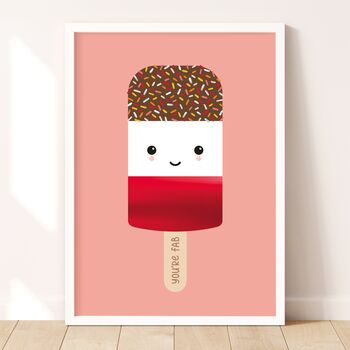 You're Fab Ice Lolly Metallic Children's Print, 4 of 9